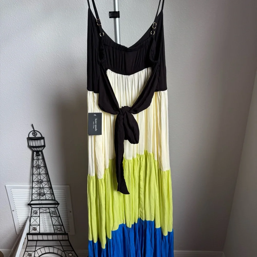 NWT Kate Spade New York Bow Solids Tiered Midi Dress Sz S - Picture 8 of 9